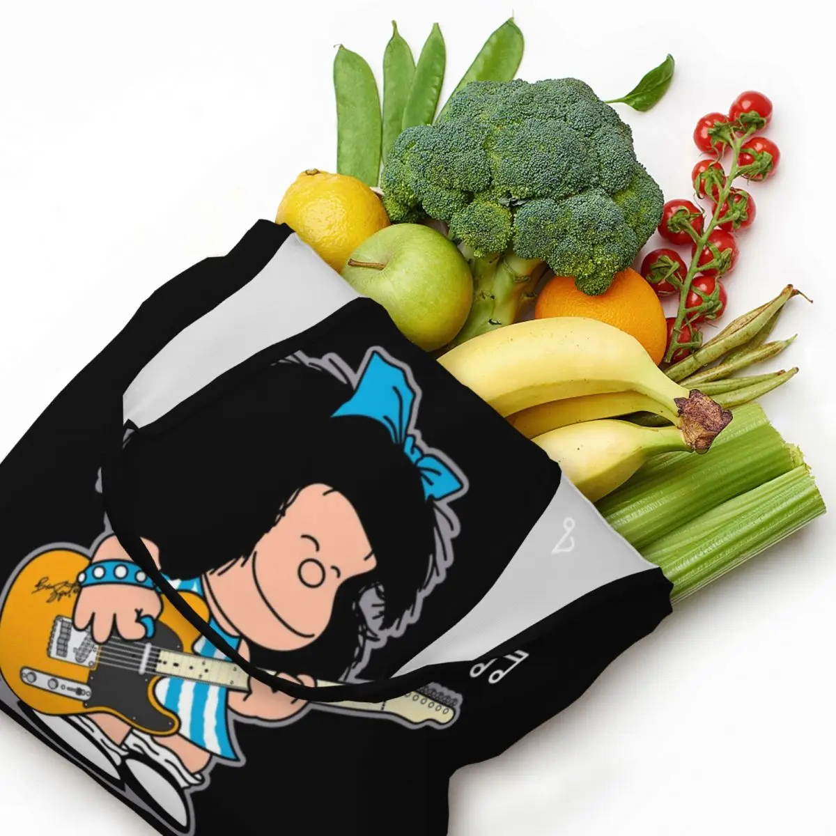 Vtipné Mafalda Quino Comics Nakupovanie Tote Tašky Recyklácie Klasické Komiksu Manga Potraviny Plátno Ramenný Shopper Tašky Kabelky