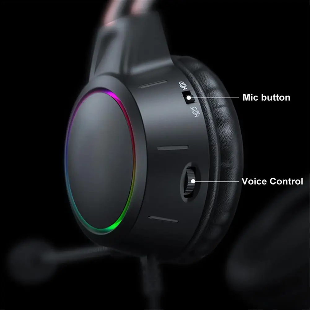 X15 Pro RGB Hlavy Lúča Herné Slúchadlá S Mikrofónom 3,5 mm Odolné Stereo Surround RGB Headset Hráč na Hru pre PS5 Prepínač