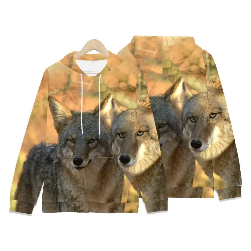 Zviera Coyote 3d Tlač Muži/Ženy Laxity Hoodie Bežné Nadrozmerné Pulóver Módne Populárne Mikina Módny Trend Mužov Oblečenie