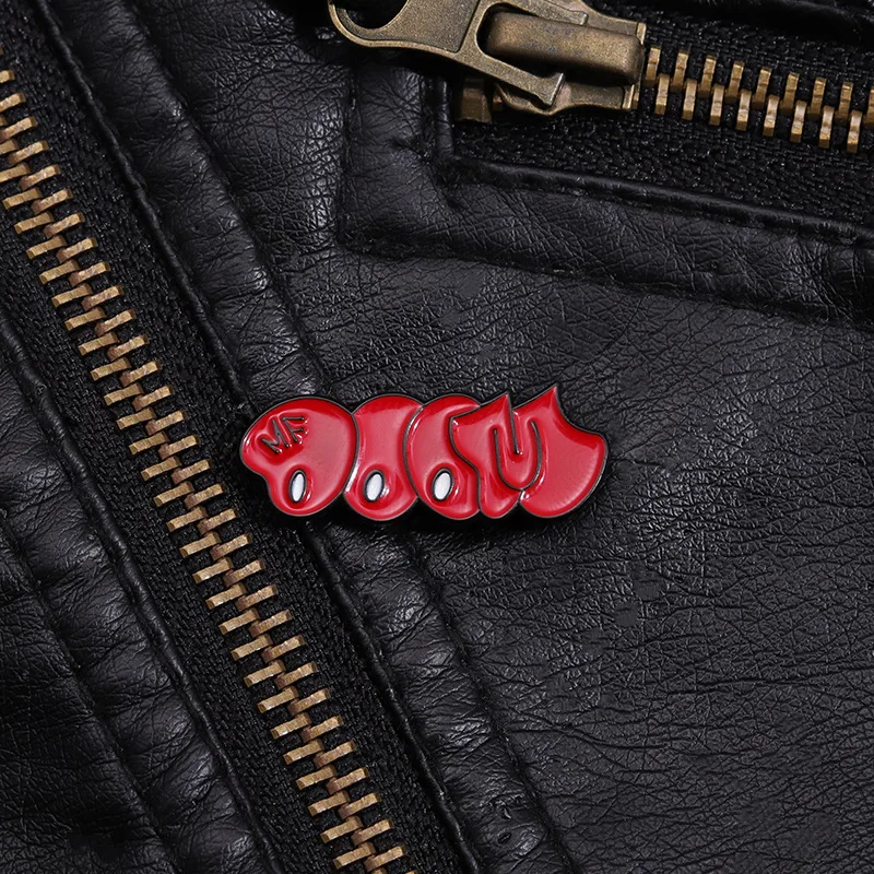 Červená Fazuľa Smalt Klopě Pin List Brošňa Cartoon Odznak Pracky Oblečenie Batoh Odznaky Golier Džínsy Opasok Kolíky Veľkoobchod