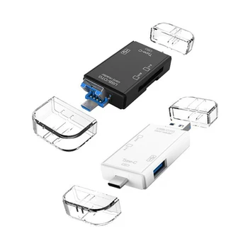 6 v 1 OTG USB 3.0, USB-C Čítačku pre Secure Digital/TF Mobilný Telefón, Počítač