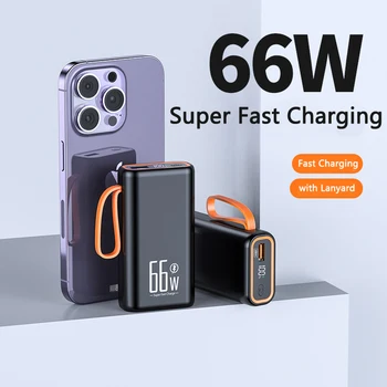66W Super Rýchle Nabíjanie Silu Banka 30000mAh LED Displej Batéria pre iPhone 14 pro Samsung Xiao Huawei PD Dve Cesty Powerbank