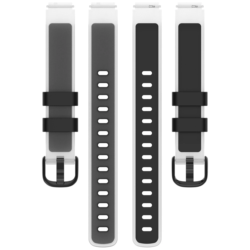 12 MM Remienok Pre Xiao Mi band 3 4 5 6 7 8 Sledovať Watchband Dual Color Design potítka Prémiový Silikónový Fitness Tracker