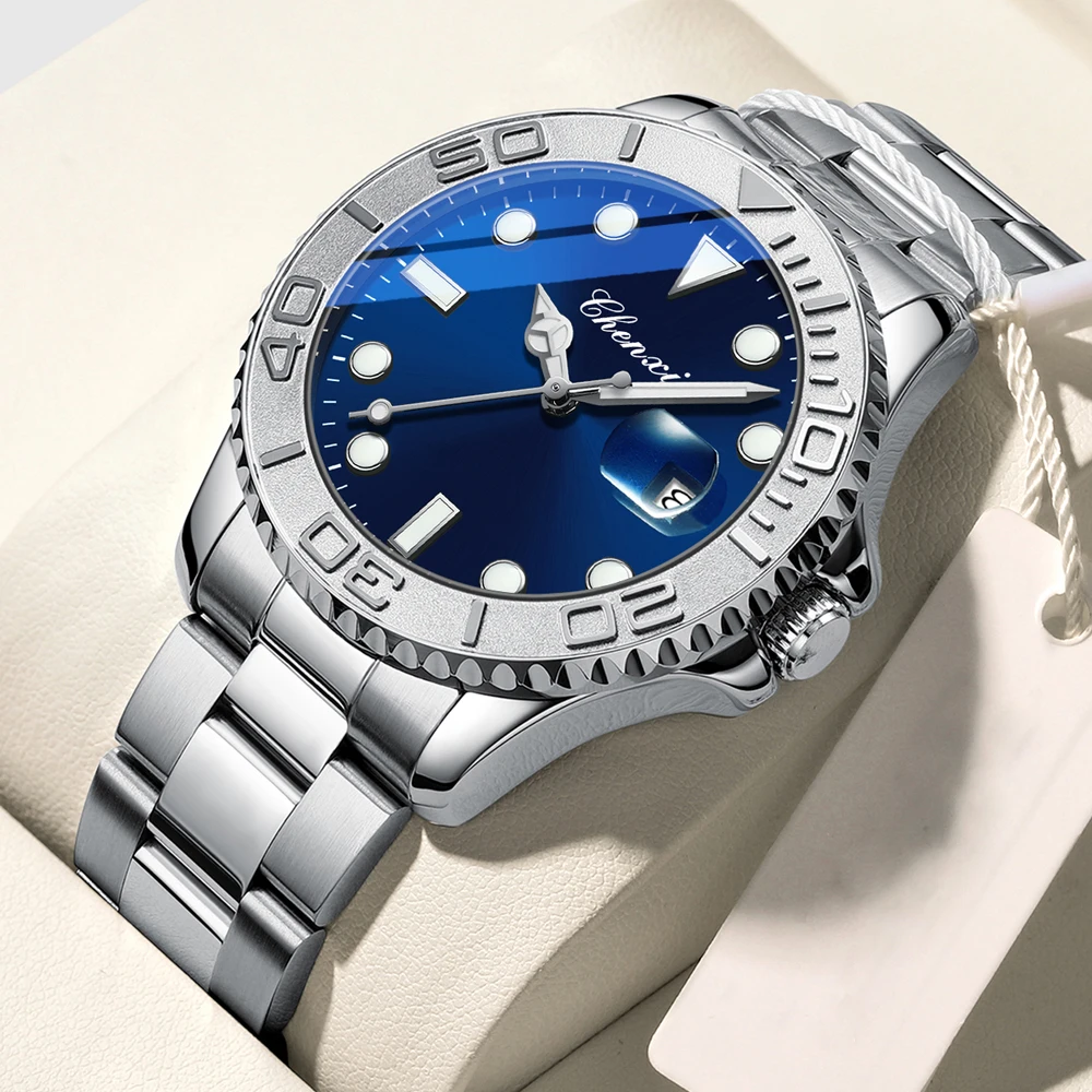 CHENXI 2023 Nové Luxusné Muž Náramkové hodinky Business Quartz Nehrdzavejúcej Ocele Muži Hodinky Vodotesné Svetelný Dátum pánske Hodinky Hodiny