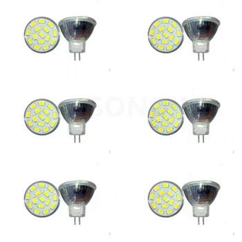 6Pcs LED Spot Light Bulb 3W 6W 7W MR11 5730 35mm Priemer 12V Svetlé Mini KLASU Stmievateľné LED Reflektor GU4.0 Base Lampa