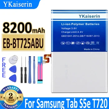 8200mAh YKaiserin Výmena Batérie Tabletu Batéria EB-BT725ABU pre Samsung Galaxy Tab S5e T720 T725C Authenic Bateria + Nástroje