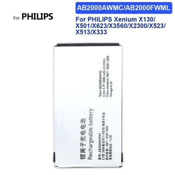 AB2000AWMC AB2000FWML 2000mAh Náhradné Batérie Pre PHILIPS Xenium X130/X501/X623/X3560/X2300/X523/X513/X333 +Sledovacie Číslo