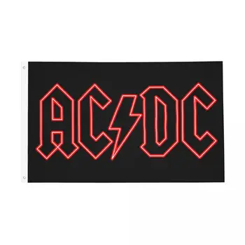 AC DC Rockovej Hudby Vlajka Indoor Outdoor Banner Polyester Dekorácie Obojstranný 60x90 90x150cm Vlajky