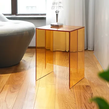 Akryl Minimalistický Konferenčné Stolíky Transparentné Rozkladacia Pohovka Strane Tabuľky Jednoduchý Mini Rohu Tabuľky Moderné Dizajnér Nábytok Do Obývacej Izby