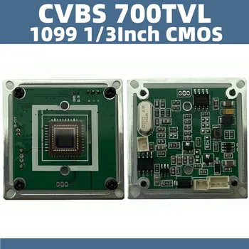 Analógový Modul Kamery Rady CVBS 700TVL 1099 1/3-Palcový CMOS BNC KAMEROVÝ Bezpečnostný Survillance 38*38mm 32*32mm
