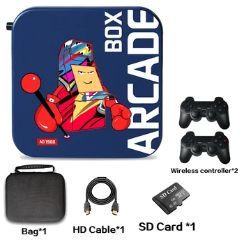 Arcade Box Herné Konzoly 64GB Klasické Retro Emulátor 33000+ Hry Super Konzola na PS1/N64/GBA 4K Video HD Hra, Prehrávač TV Box