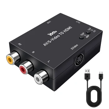 AV/S-Video, HDMI Prevodník，S-Video, HDMI Prevodník ， RCA Kompozitný CVBS Video Audio Converter Adaptér