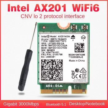 AX201NGW WIFI6 3000M 2.4 G/5G Dual Band Gigabit Interná Bezdrôtová Sieťová Karta CNVio Bluetooth 5.1