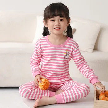 Batoľa Chlapci Dievčatá Sleepwear Vyhovovali Deti Pyžamá Dieťa Bielizeň Nastaviť Jeseň Dieťa Cartoon Domáce Oblečenie Kórejský Štýl Dve Dielna Sada