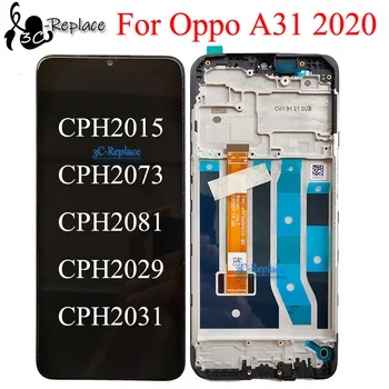 Black 6.5 palcový Pre Oppo A31 2020 CPH2015 CPH2073 CPH2081 CPH2031 LCD Displej Dotykový Displej Digitalizátorom. Montáž / S Rámom