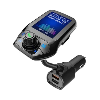 Bluetooth 5.0 FM Vysielač Auto USB MP3 Prehrávač, Bezdrôtová Handsfree Súprava do Auta s QC3.0 Auta Rýchle Nabíjanie