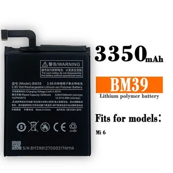 BM39 100% Pôvodnej Novú Batériu Pre Xiao Mi 6 Mi6 3350mAh Vysoká Kapacita Výmeny Mobilného Telefónu, Vnútorné Batérie Bezplatné Nástroje