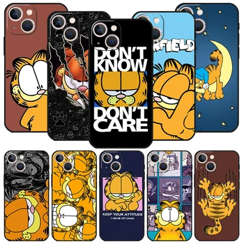 Cartoon G-Garfield Black Telefón puzdro pre Apple iPhone 14 12 13 Mini 11 Pro Max XR 7 8 + SE 2020 XS 6 6s Plus 5 5s Silikónové Krytie