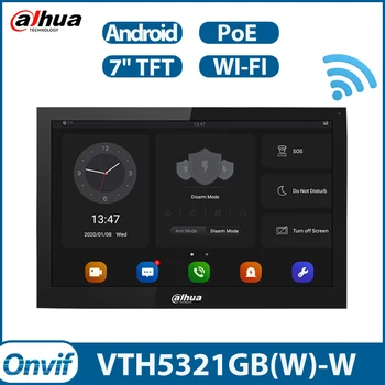 Dahua VTH5321G-W VTH5321GW-W Wifi Krytý Monitor Android POE 7 Palcový Dotykový Displej Bezdrôtový Zvonček obojsmerné Audio Video Interkom
