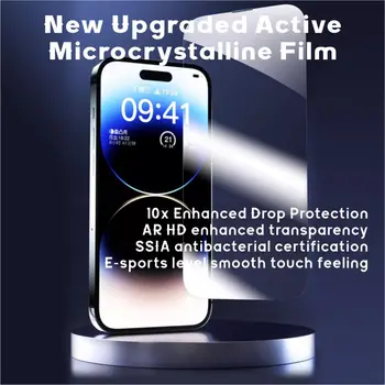 Desaťkrát Anti Drop Nano Mikrokryštalický Mobilného Telefónu na Obrazovke Ochranný Film Tvrdeného Skla Dedust Lepenie Zariadenia iphone 15 pro