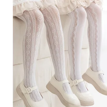 dievčatá pančuchové nohavice lolita jar a na jeseň biely princezná dieťa osadenie detské letné oka vykreslenie pantyhose