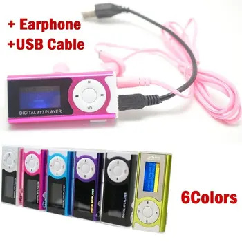 Digitálny Hudobný MP3 Prehrávač Mini USB OLED Displej Podporu MP3 16 32 GB Micro SD TF Karty Svetlo Klip Dizajn Blesku