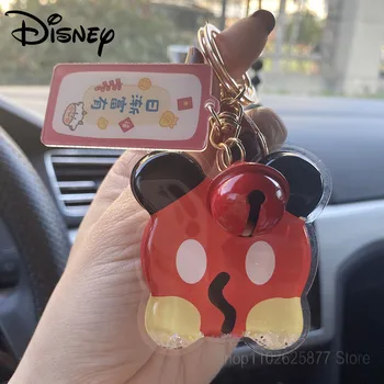 Disney Mickey Minnie Prívesok Quicksand Olej Taška Auto Keychain Mobilný Telefón Batoh Závesné Príslušenstvo Šperky Deti Darček K Narodeninám