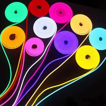 DIY Led Svetelný Pás 5m 2835 Nízke Napätie 12v Vodotesný Silikónový Flexibilné Neon Led Vonkajšie Osvetlenie Reklamných Party Dekorácie