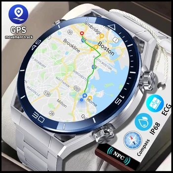 EKG+PPG Bluetooth Hovor Smart Hodinky GPS Športové Sledovať Kompas 1.5 Palca 454*454 HD Displeja Smartwatch Mužov Pre Huawei SLEDOVAŤ Ultimate