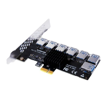 EUX1070 PCI Express 1 až 7 Podstavec pre Grafickú Kartu BTC Ploche PCI-E Extender