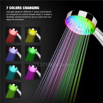 Farby Sprcha Hlavu Led Svetlo Žiariace Automatické 7 Farby Automatické, Ručné Úsporu Vody, Sprcha Kúpeľňa Decor