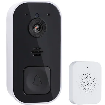 Fotoaparát Home Security Door Bell Biele Oblečenie Smart Visual Zvonil Zvonček Domáce Video Remote Káblové