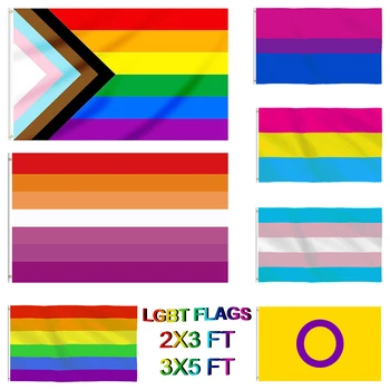 Gay Vlajka 90x150cm Dúhový Pride Lesbičky, Bisexuáli Pansexual LGBT Príslušenstvo Vlajky Doprava Zadarmo