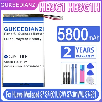 HB3G1/HB3G1H Batérie 5800mAh Pre Huawei S7-303 S7-931 T1-701u S7-301w MediaPad 7 Lite 7Lite S7-301u S7-302 kontakty batérie + Bezplatné Nástroje