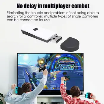 Hra Rukoväť, Adaptér Bluetooth Gamepad Bezdrôtový ovládač Radiča USB Prevodník pre Herné PS5/PS4/Xbox/Switch