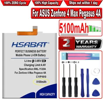 HSABAT 5100mAh C11P1610 High Capacity Batérie pre ASUS Zenfone 4 Max Pegasus 4A X00KD ZB500TL 5.0