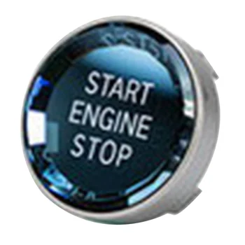 Interiéru vozidla Spínač Kryt Crystal Jedno-Tlačidlo Engine Start Stop Tlačidlo Nálepky Výbava pre BMW - 3/5 Radu E70 E90 E60 Striebro