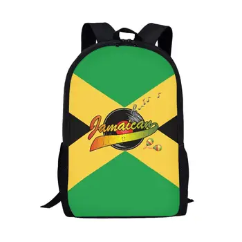 Jamajka Vlajka Vzor Školské Tašky Batoh pre Školské Deti Book Bag Teenagerov Batohy Módne Školské Tašky pre Dievčatá Chlapci