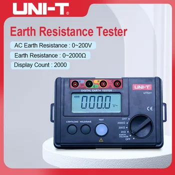 JEDNOTKA UT521/UT522 Digitálne Zem Zem Odpor Tester Údaje dvojitá Izolácia Ochrana Podržte LCD Podsvietenie displeja Automatické Vypnutie