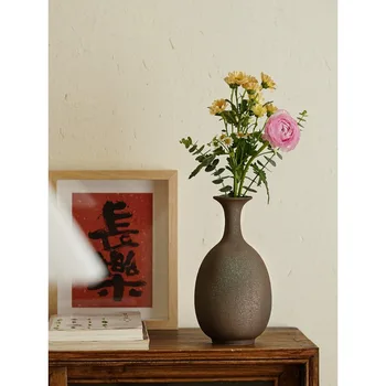 Jingdezhen Zen matné váza, retro Japonský štýl kvet cestu, obývacia izba, štúdia, dekorácie, kvety usporiadanie, veranda