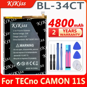 KiKiss 4800mAh Náhradné Batérie BL-34CT pre TECno CAMON 11S