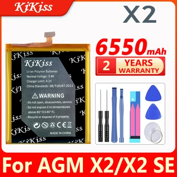 KiKiss 6550mAh Batérie AGM X2 X2 SE Náhradné Príslušenstvo Akumulátory