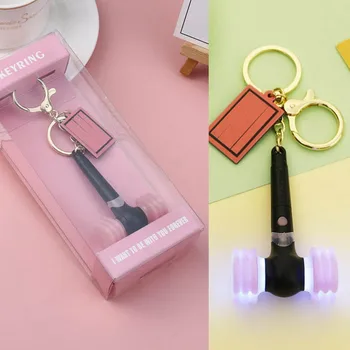 Kpop Black Pink Lightstick JENNIE JISOO LISA ROSE Mini Light Stick Keychain 10 Farby Meniace LED Svetlá Merch Izba Dekor