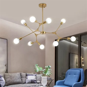 Kreatívne Nordic Strom Tvar Stropný Luster Svetlá E27 Prívesok Lampy pre bývanie, Jedáleň, Spálňa, Kuchyne Domova Zariadenie