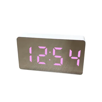 LED Zrkadlo Stolový Kalendár Digitálne Hodiny Doma Auto Tabuľka Čas, Teplota Mini Spánok Moderné Stmievateľné Elektronické Stlmenie Wake Up