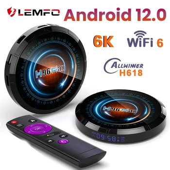 LEMFO TV Box Android 12 H96Max H618 Allwinner H618 Quad core Wifi 6.0 4G 64GB Podporu 6K Youtube Dolby true HD Set-Top-Box