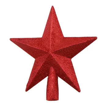 Lesk Vianočné Star Gold Domov Ozdoby Strana Plastové Červené Nerozbitné Strieborná Hviezda Strom 200 mm Dekor Dekorácie
