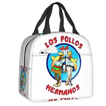 Los Pollos Hermanos Logo Tepelne Izolované Obed Tašky Ženy Breaking Bad Obed Tote pre Prácu Školy Skladovanie Potravín Bento Box