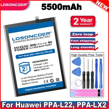 LOSONCOER Top Značky 100% Nové HB526488EEW 5500mAh Batériu Pre Huawei P Smart 2021, PPA-L22, PPA-LX2 Batériu Mobilného Telefónu