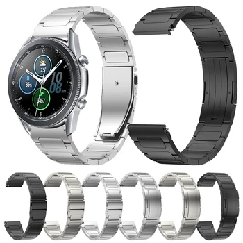 Luxusné Titán Popruh Pre Samsung Galaxy Watch3 45 mm 46 mm S3 Klasické Pásmo Pre Huawei Sledovať 4 Pro GT 3 2 22 mm Náramok Metal Mužov